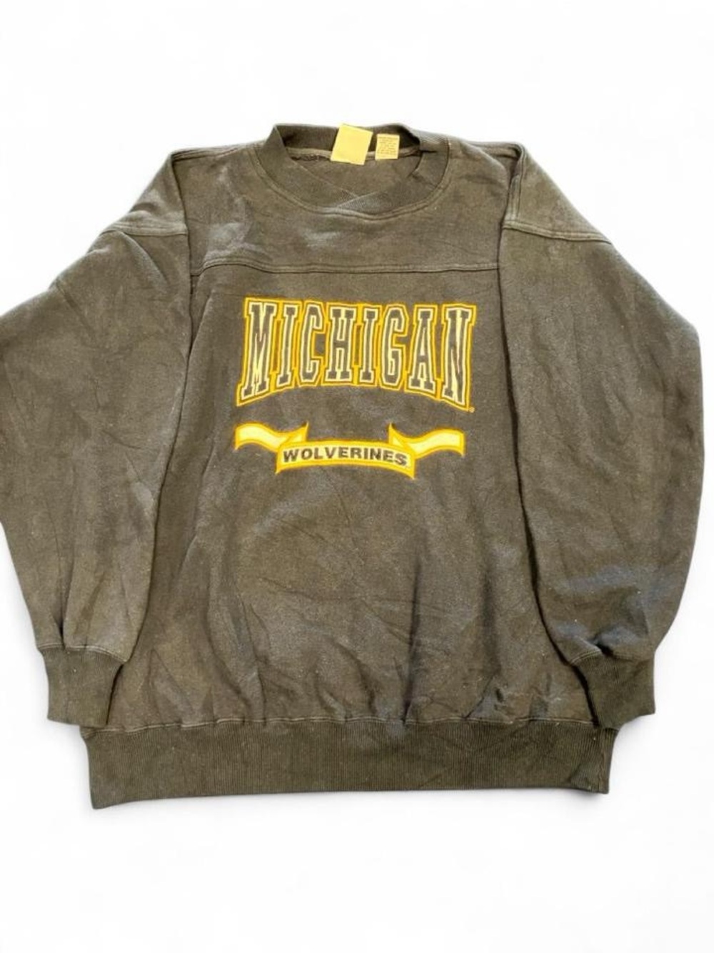 Vintage 90s Michigan Wolverines Sweatshirt Navy L College Concepts Heavyweight